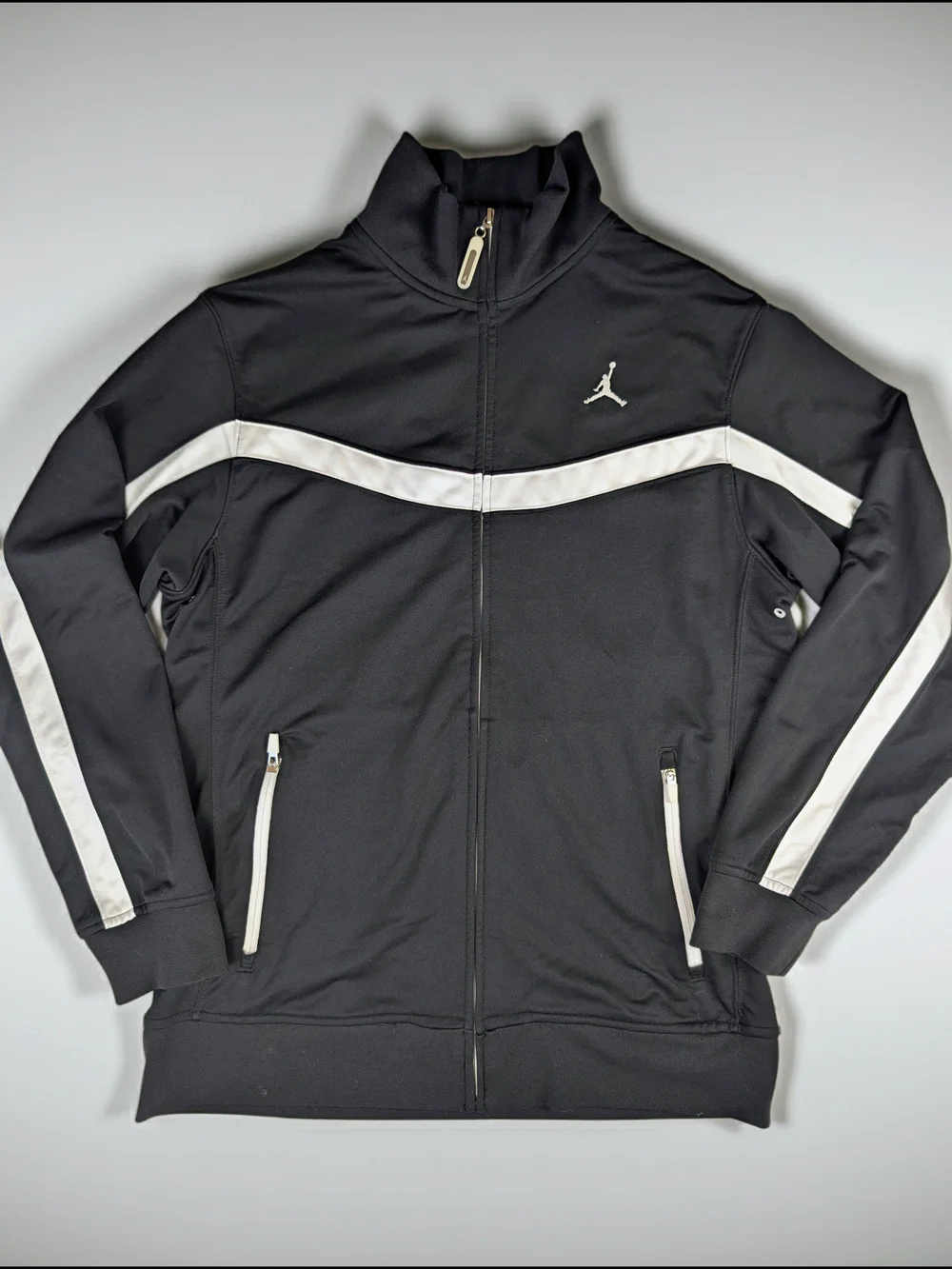 Nike Air Jordan Jumpman track jacket Men's S Black White Stripe
